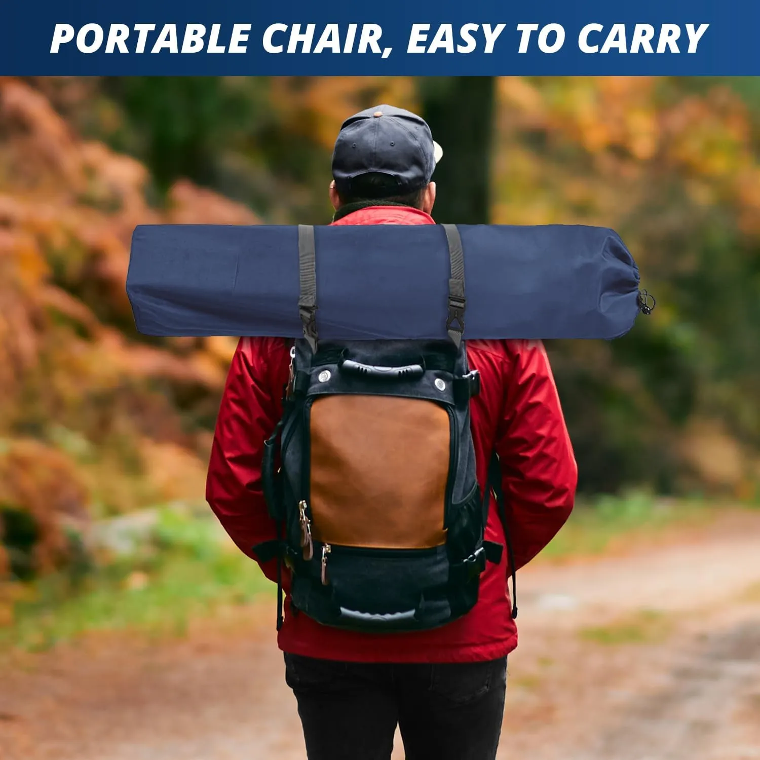 Folding Outdoor Beach Camp Chair with Cup Holder, Storage Pocket, Waterproof Bag Outdoor Arm Chair, Supports 225LBS, Cyan