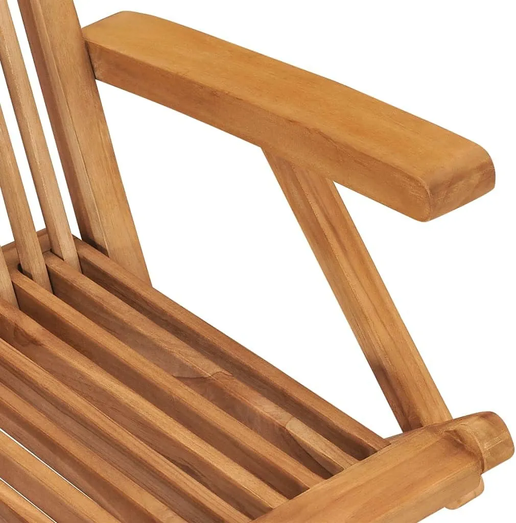 Folding Patio Chairs 3-Piece Set Solid Teak Wood Outdoor Chairs Garden Lounge Dining Chairs Comfortable Folding Patio Furniture for Garden, Balcony, Lawn, and Poolside