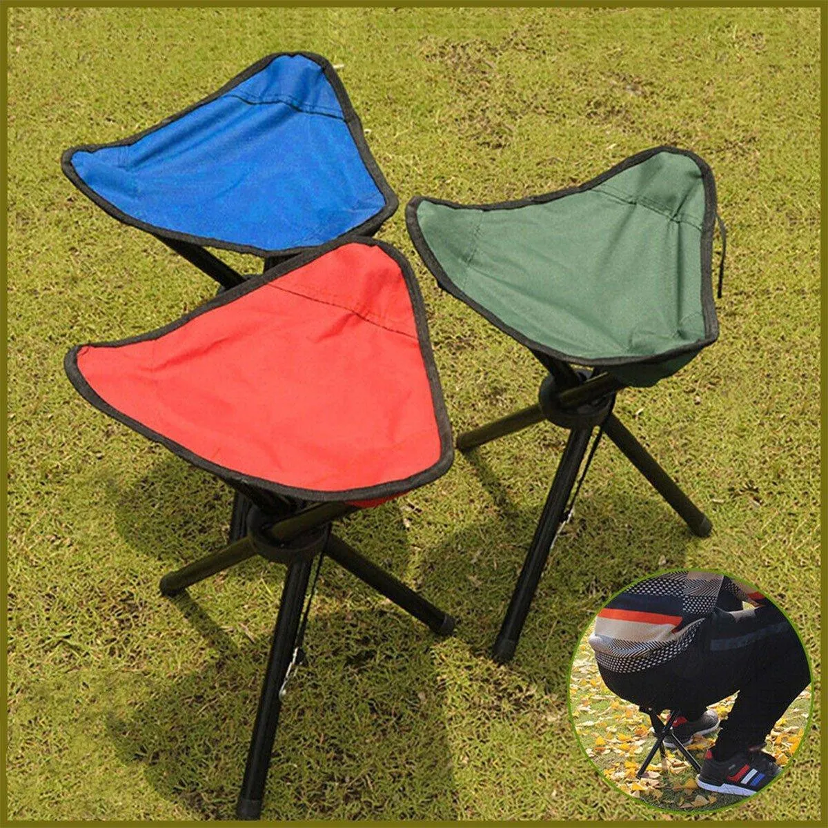 Folding Portable Beach Chair Fishing Stool Outdoor Lightweight Camping Chair