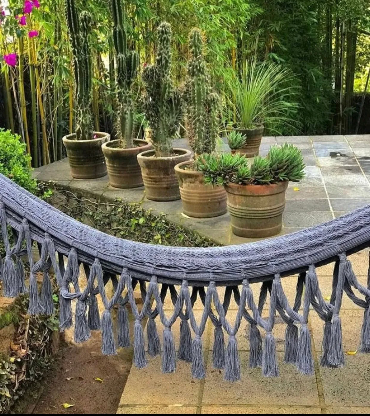 Fringe Hammock - Vintage Blue