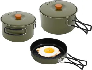 Frying Pan Non Stick Camping Cookware Set Portable Camping Cooking Set 304 Stainless Steel Camping Pots And Pans Set Campfire Cooking Equipment With Storage Bag For Outdoor Camping