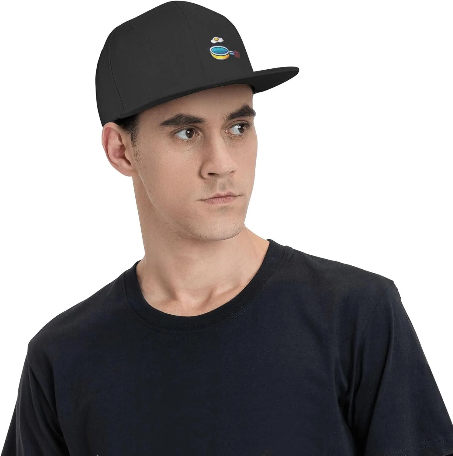 Frying Pan with Eggs Snapback Hats for Men Women Baseball Cap Flat Bill Brim Hat