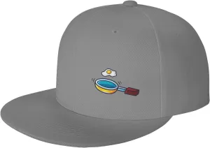 Frying Pan with Eggs Snapback Hats for Men Women Baseball Cap Flat Bill Brim Hat