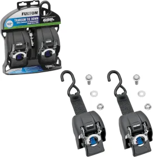 Fulton 2060266 Retractable Transom Tie Down, 2 Inch x 43 Inch, 600 lbs. Capacity, Stainless Steel (2 pack)