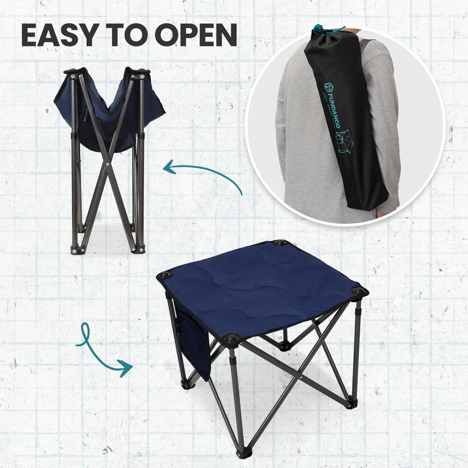 FUNDANGO Camping Stool PLUS 18 Inch