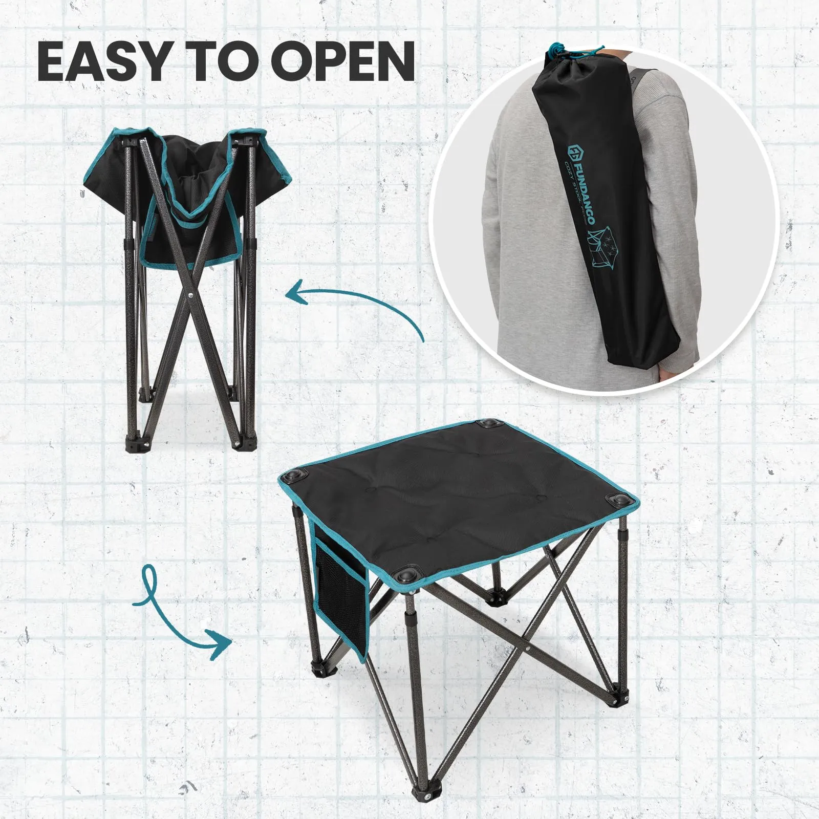 FUNDANGO Camping Stool PLUS 18 Inch