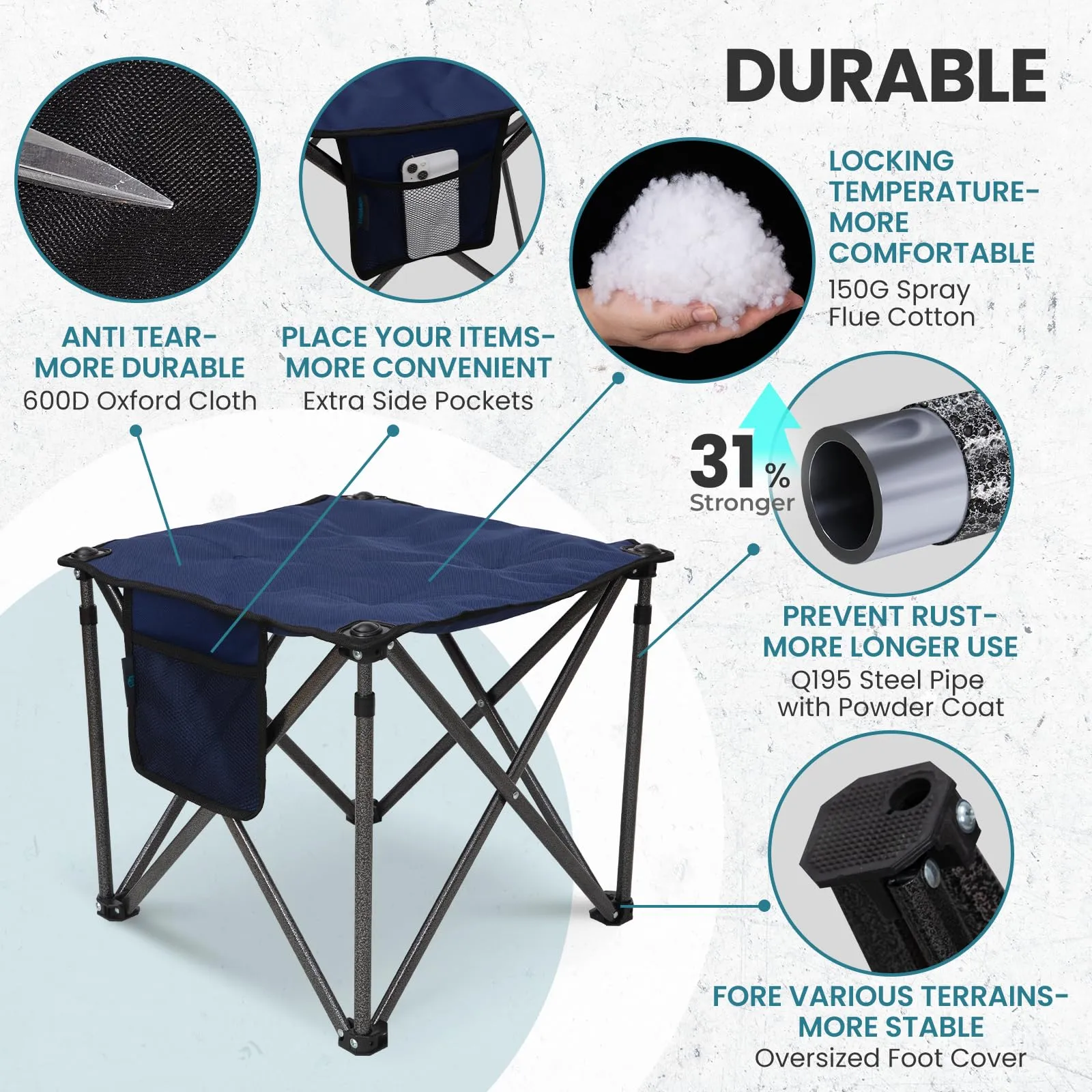 FUNDANGO Camping Stool PLUS 18 Inch