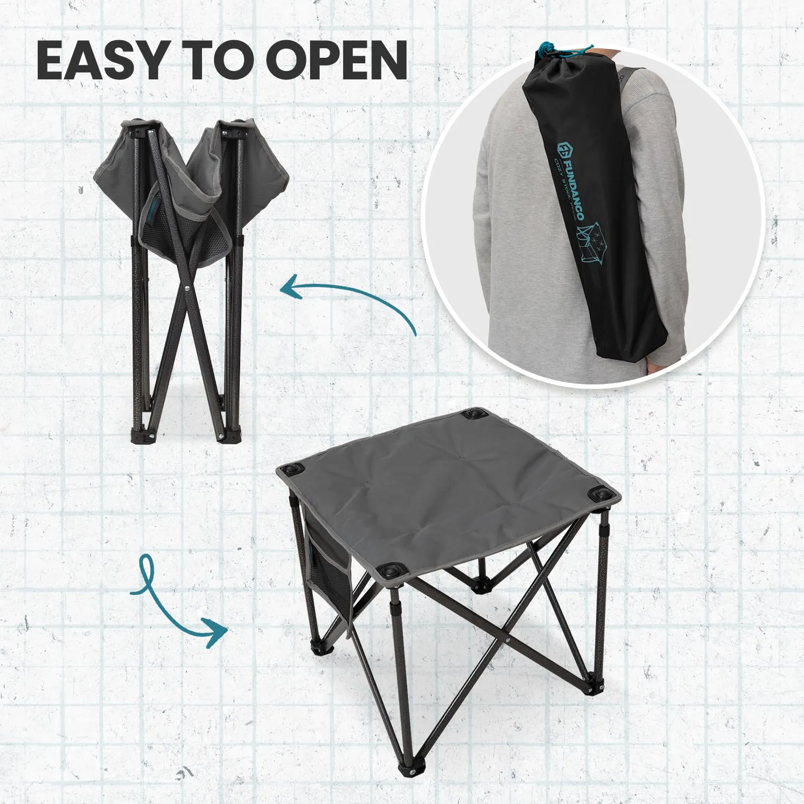 FUNDANGO Camping Stool PLUS 18 Inch