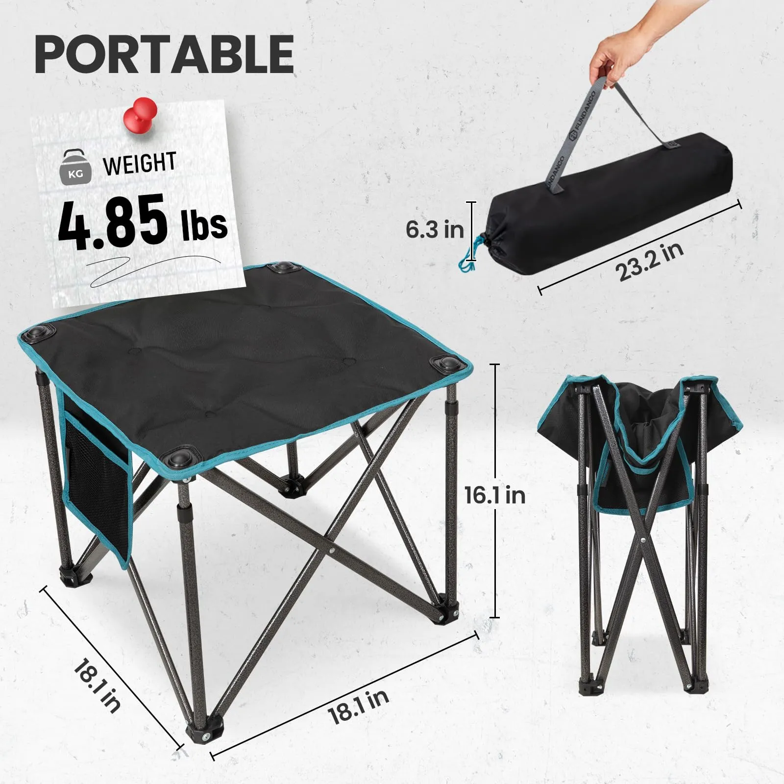 FUNDANGO Camping Stool PLUS 18 Inch