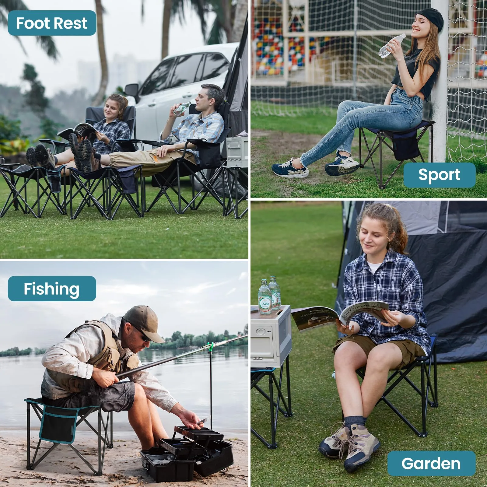 FUNDANGO Camping Stool PLUS 18 Inch