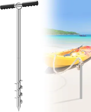 GADFISH Boat Anchor, 30.7-inch Stowable Shallow Water Anchor, Boat Anchor Kit for Dive Beach, Kayak Anchor Trolley Kit, Boat Fixing Accessories