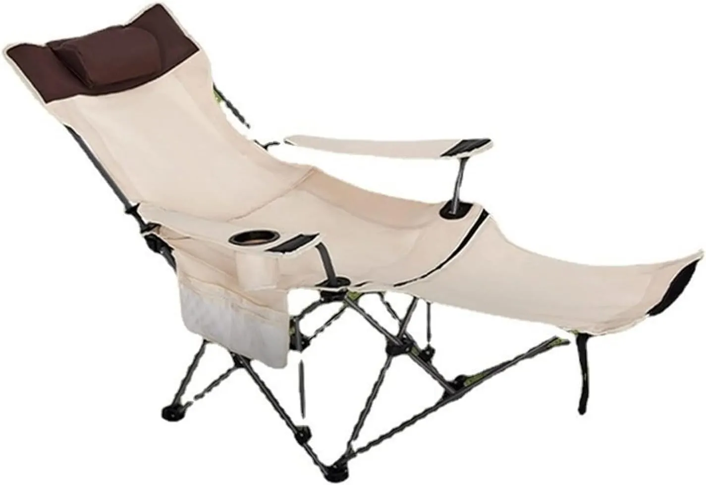 GaRcan Dual-Purpose Outdoor Folding Chair Portable Nap Lunch Break Fishing Chair Lightweight Beach Chair Lazy Stool Camping Chair (Orange Full Short)