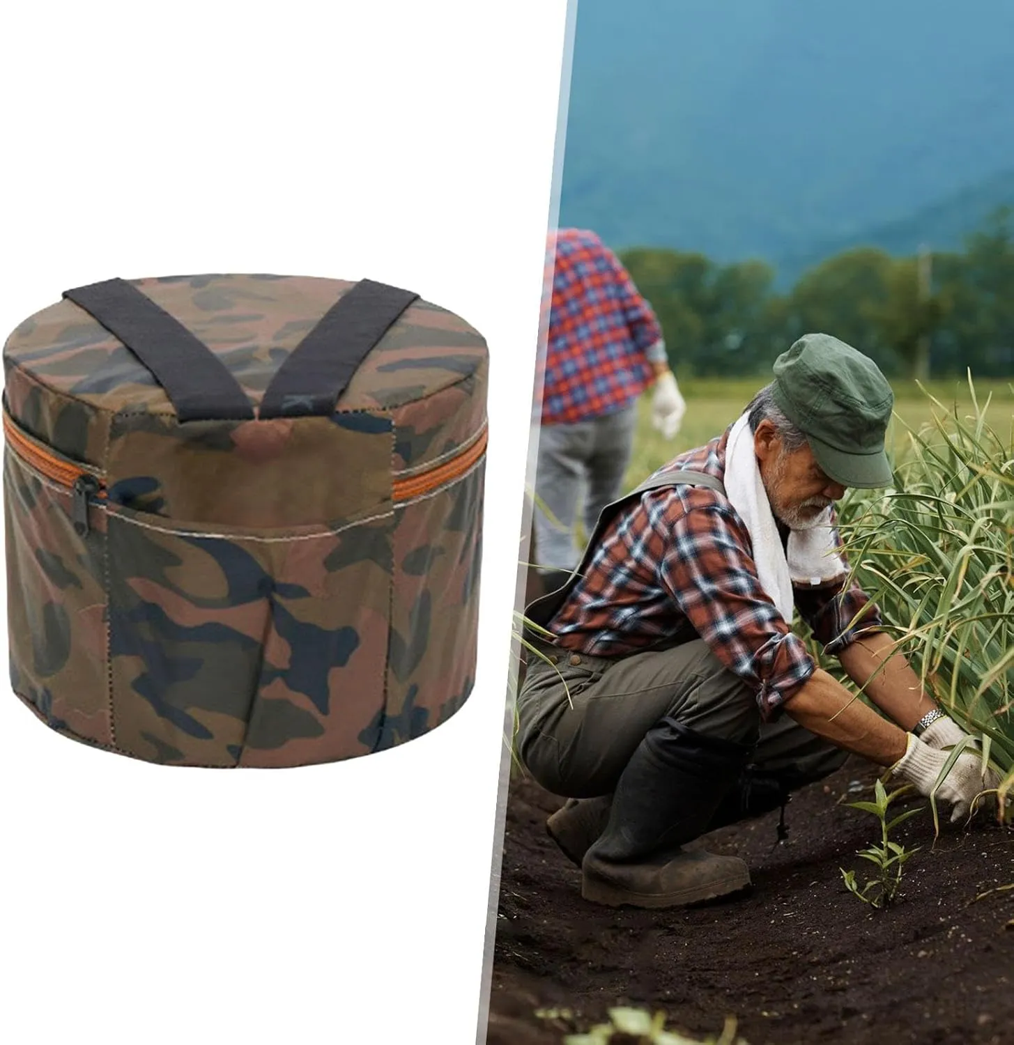 Garden Wearable Stool, Workseat Bench Chair - Outdoor Fishing Chair, for Fishing Farm Gardening Camping, 32cm Foam