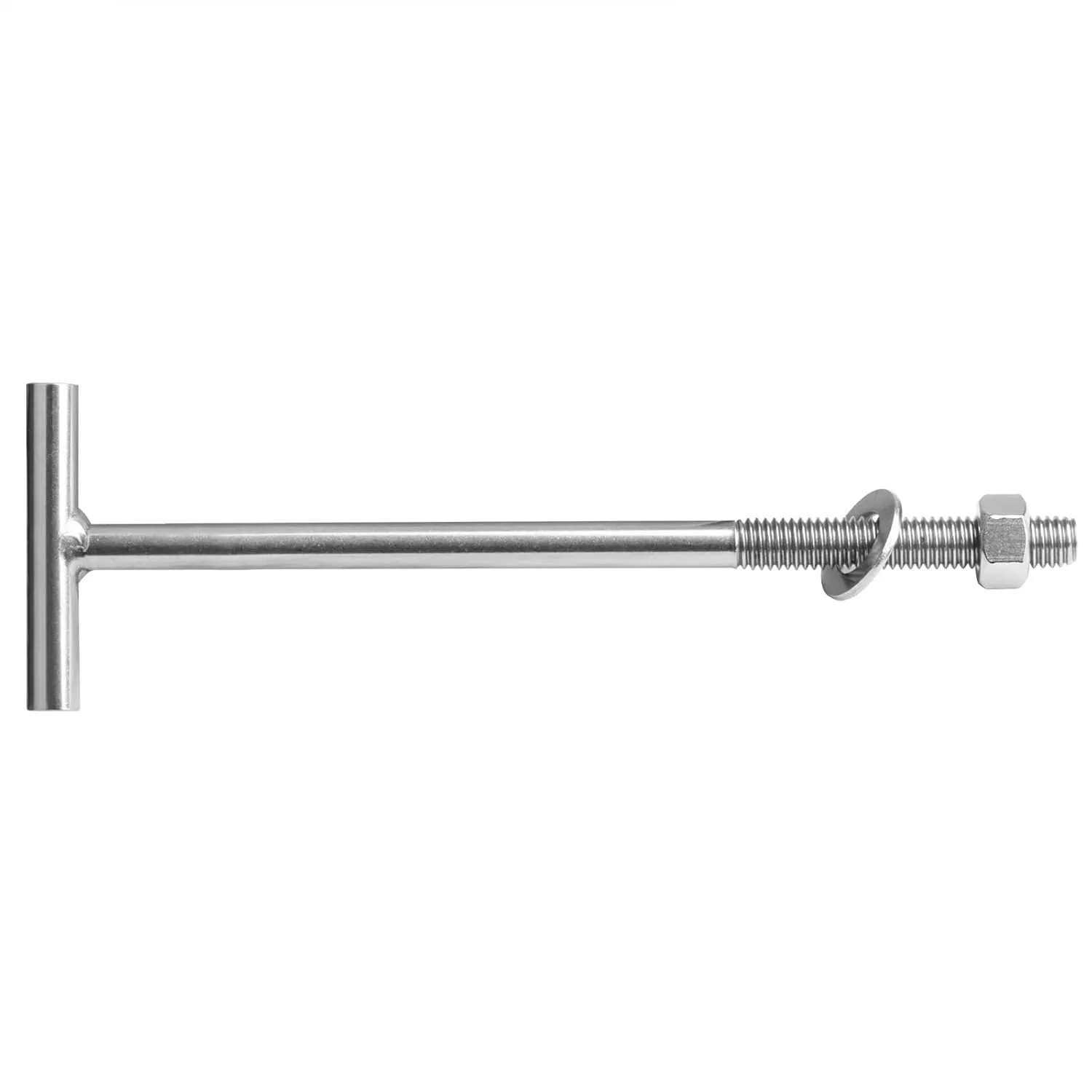 GBGS 4 Pcs 1/2" x 10" Male Threaded Concrete Anchor T-Bolts,Thread Length:3-1/8",Stainless Steel 304