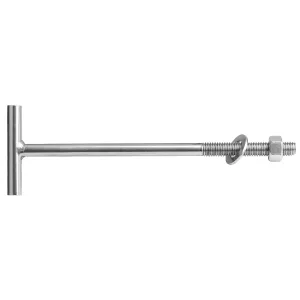 GBGS 4 Pcs 1/2" x 10" Male Threaded Concrete Anchor T-Bolts,Thread Length:3-1/8",Stainless Steel 304