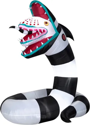 Gemmy 6 Foot Beetlejuice Sandworm Light Up Halloween Inflatable Lawn Decoration