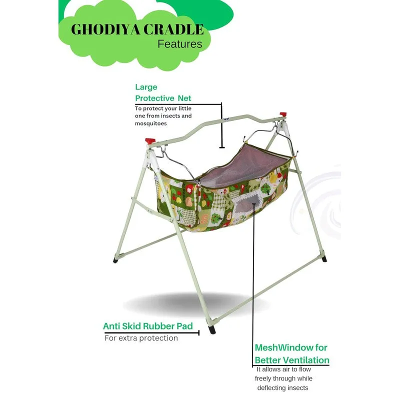 Ghodiya Swing Cradle with Full Protective Net Cover (0-6 Months)