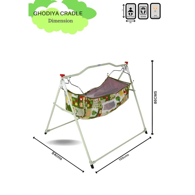Ghodiya Swing Cradle with Full Protective Net Cover (0-6 Months)
