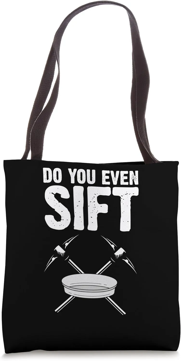 Gold Panning Design for Gold Miner and Gold Panner Designs Tote Bag