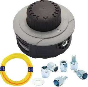 H02 Weed Eater Head Universal Trimmer Head String Trimmer Head Bump Feed Weed Wacker Head Grass Trimmer Head Replacement for Weed Warrior, Echo, Husqvarna, Comes with .095 Trimmer Line