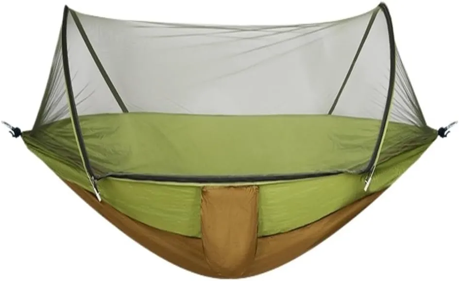 Hammock Hammock Outdoor Anti-Mosquito and Insect-Proof Portable Swing Outdoor Camping Camping with Mosquito Net Cute Hammocks for Outside(Marrone,2)