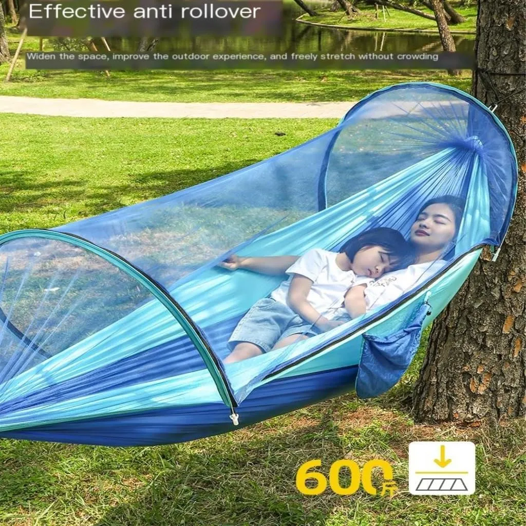 Hammock Hammock Outdoor Anti-Mosquito and Insect-Proof Portable Swing Outdoor Camping Camping with Mosquito Net Cute Hammocks for Outside(Marrone,2)