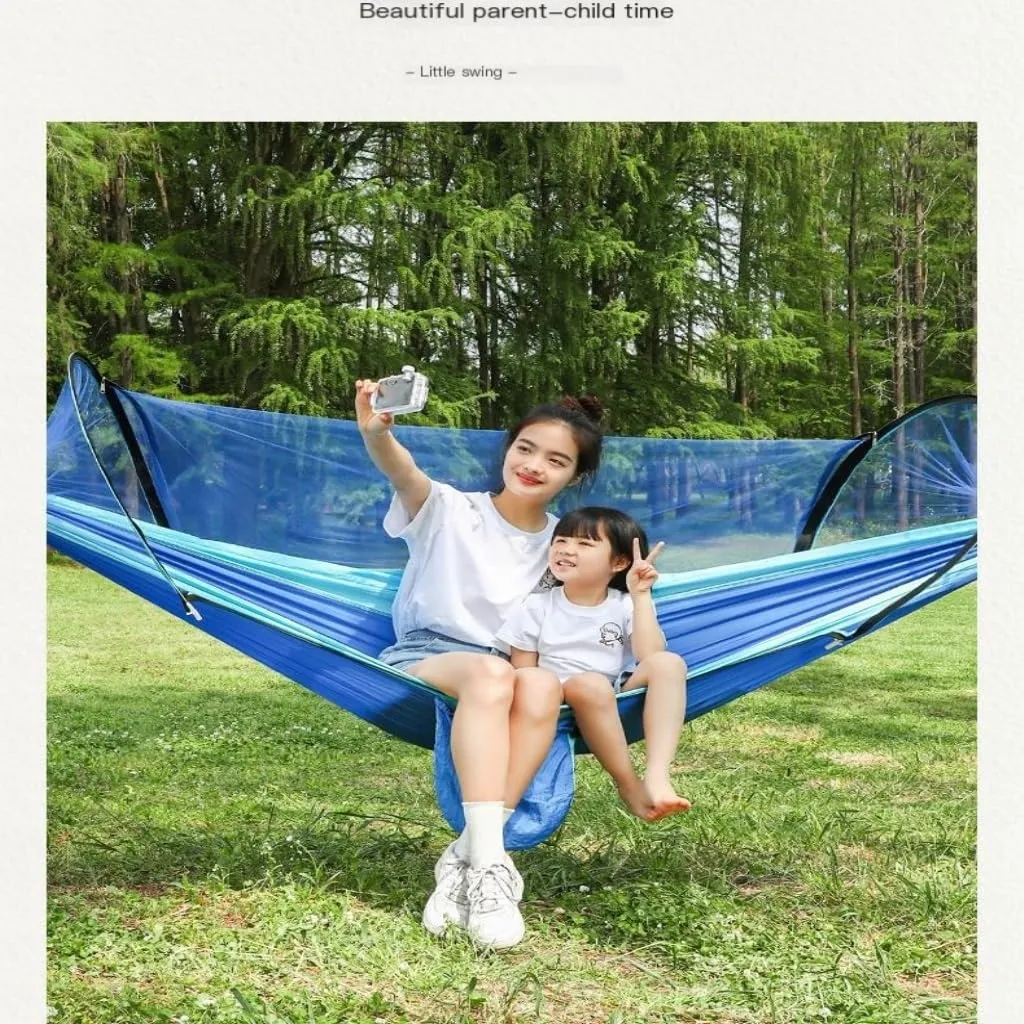 Hammock Hammock Outdoor Anti-Mosquito and Insect-Proof Portable Swing Outdoor Camping Camping with Mosquito Net Cute Hammocks for Outside(Marrone,2)