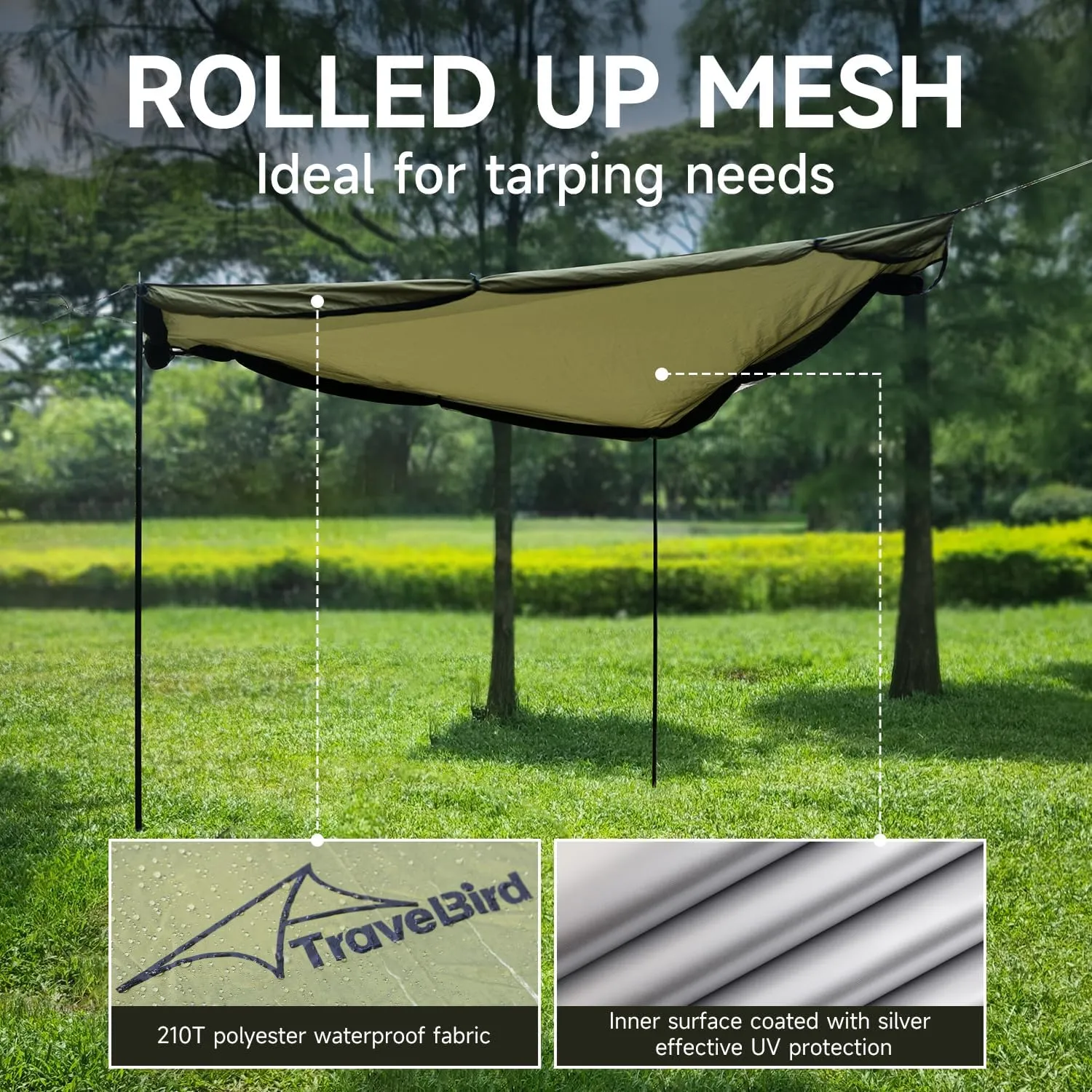 Hammock Screen House with 2 Openings, Lightweight Camping Tarp Tent Mosquito Net for Camping, Picnics, Backyard and Backpacking