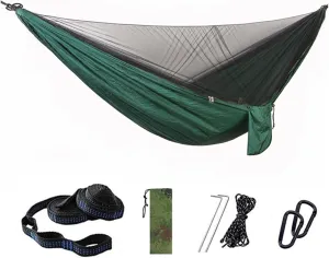 Hammocks Hammock Camping with Bug Net/Netting Portable Nylon Parachute Hammocks for Outdoor Indoor Backpacking Survival Travel