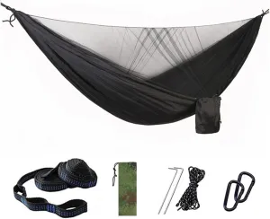 Hammocks Hammock Camping with Bug Net/Netting Portable Nylon Parachute Hammocks for Outdoor Indoor Backpacking Survival Travel