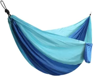 Hammocks Hammock Outdoor Anti-Mosquito and Insect-Proof Portable Swing Outdoor Camping Camping with Mosquito Net Cute Camping Hammocks(Blue-Green,2)