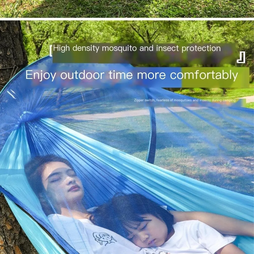 Hammocks Hammock Outdoor Anti-Mosquito and Insect-Proof Portable Swing Outdoor Camping Camping with Mosquito Net Cute Camping Hammocks(Marrone,1)