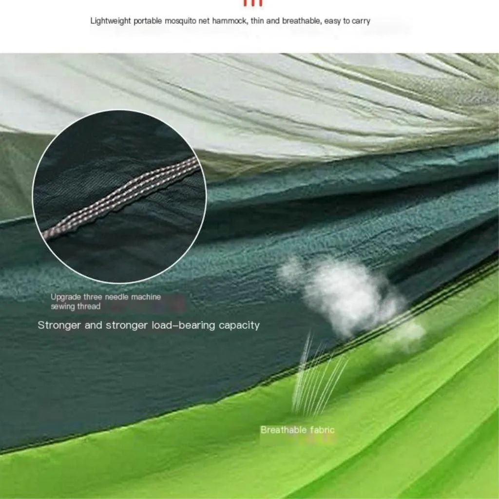 Hamock Anti-Mosquito Outdoor Hammock Double Anti-Rollover Insect-Proof Hammock Camping Portable Hanging Hammock Hanmock(E,240 * 120cm)