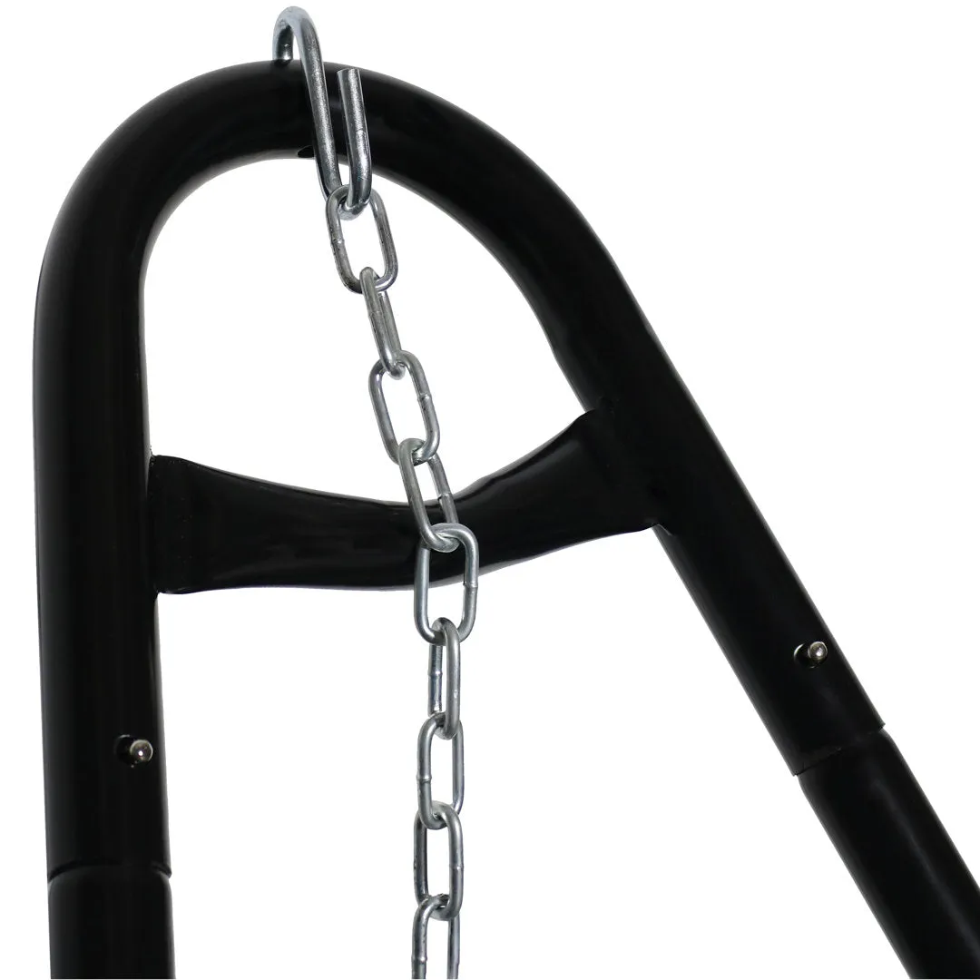Harrington 2-Person Polyester Spreader Bar Hammock with Stand Arlmont & Co. Color: Gray