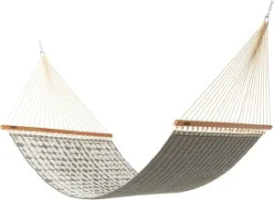 Hatteras Hammocks Large Midori Stone Sunbrella Quilted Hammock with Free Extension Chains & Tree Hooks, Handcrafted in The USA, Accommodates 2 People, 450 LB Weight Capacity, 13 ft. x 55 in.