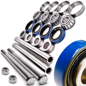 HD Switch 13x5-6 Front Wheel Bearing Rebuild kit w/Upgraded Stainless Steel Axles & Spring Loaded Seals fits Scag eXmark Toro 110-8837 1-633579 1-633585 1-633584 103-0063 1-633580 43581 482621 482622