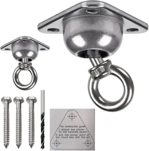 Heavy Duty swing Hanger of round shape (1 Hanger   Installation Accessories), 360° Rotation  30° Swing Device, sandbag, Yoga, air Dance, Rotary tire, Rotary Pendulum and Other Items