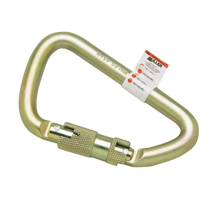 Honeywell Miller 17D-1/ Twist Lock Carabiner, 1 in, Twist Lock Carabiner, 1 Each