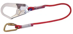 Honeywell Positioning and Restraint Lanyard, 6 ft, Twist-Lock Carabiner, Locking Rebar, 1014936
