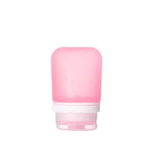 humangear GoToob  (Small) | Refillable Silicone Travel Bottle | Locking Lid | Food-Safe Material | Pink, Small (1.7 fl.oz; 53ml)