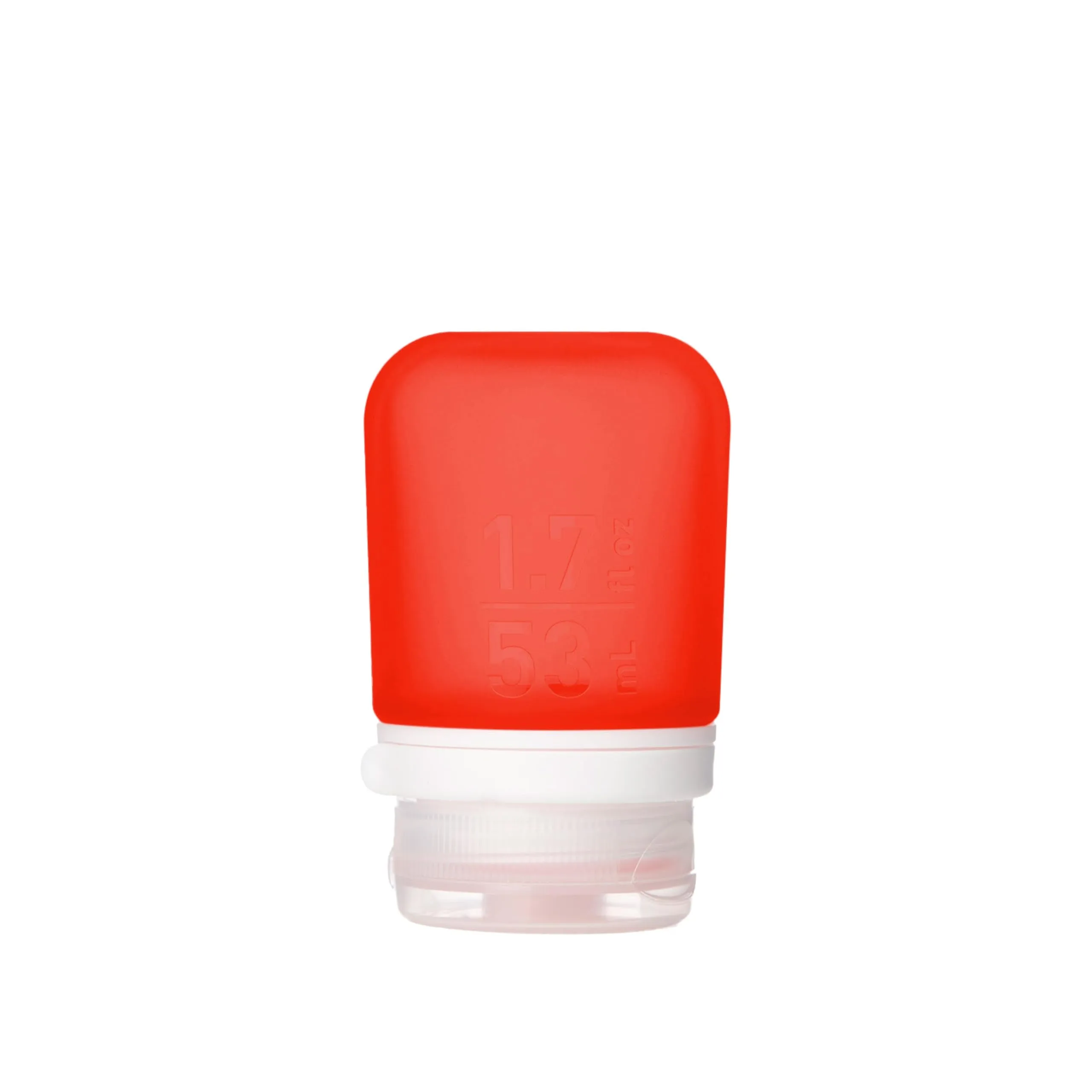 humangear GoToob  (Small) | Refillable Silicone Travel Bottle | Locking Lid | Food-Safe Material | Red, Small (1.7 fl.oz; 53ml)