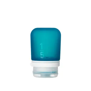 humangear GoToob  (Small) | Refillable Silicone Travel Bottle | Locking Lid | Food-Safe Material | Teal, Small (1.7 fl.oz; 53ml)