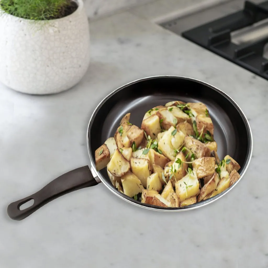 Induction Base Hard Anodized Tadka Fry Pan Nonstick - H02653