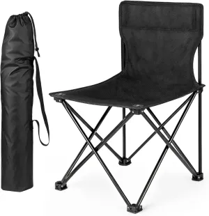 InfiniPower L Size Portable Folding Chair with Carry Bag, Lightweight Camping Chair for Camp, Outdoor Chair for Adults, Sports, Beach, Hiking, Backpacking, Garden