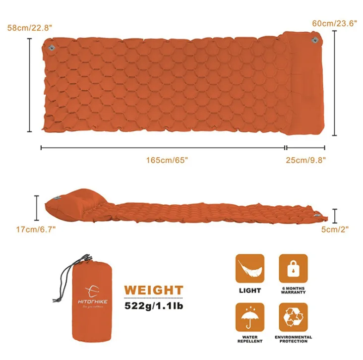 Inflatable cushion outdoor tent sleeping mat