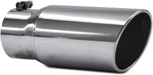 Jamo Performance Exhaust TS405012RP - 4" In - 5" Out - 12" Length Stainless Steel Rolled Polished Tip