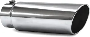 Jamo Performance Exhaust TS506018RP - 5" In - 6" Out - 18" Length Stainless Steel Rolled Polished Tip