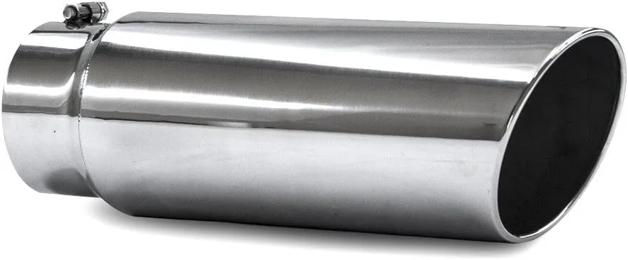Jamo Performance Exhaust TS506018RP - 5" In - 6" Out - 18" Length Stainless Steel Rolled Polished Tip
