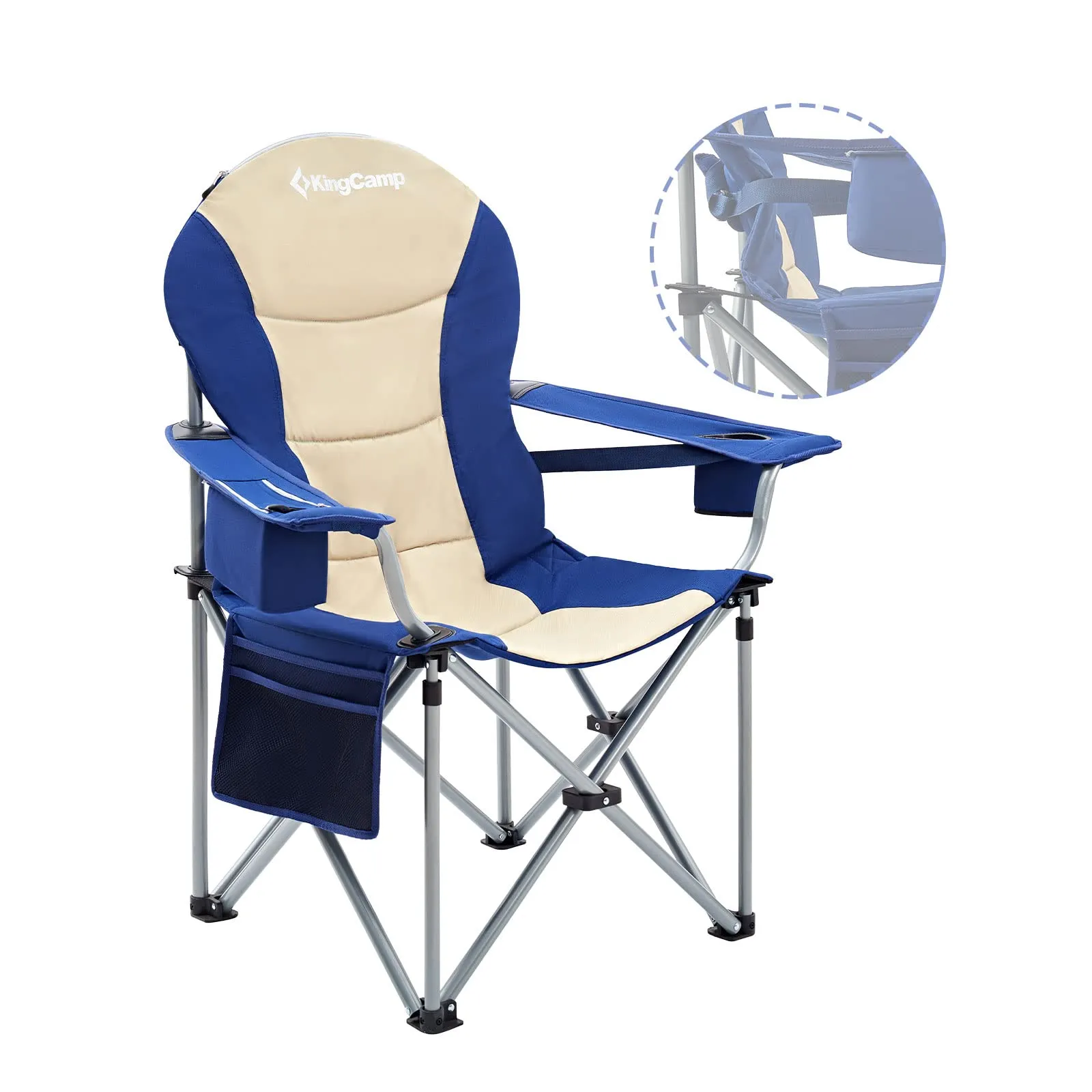 KingCamp Camping Armchair Heavy Duty Ergonomic Padded Arm Chair