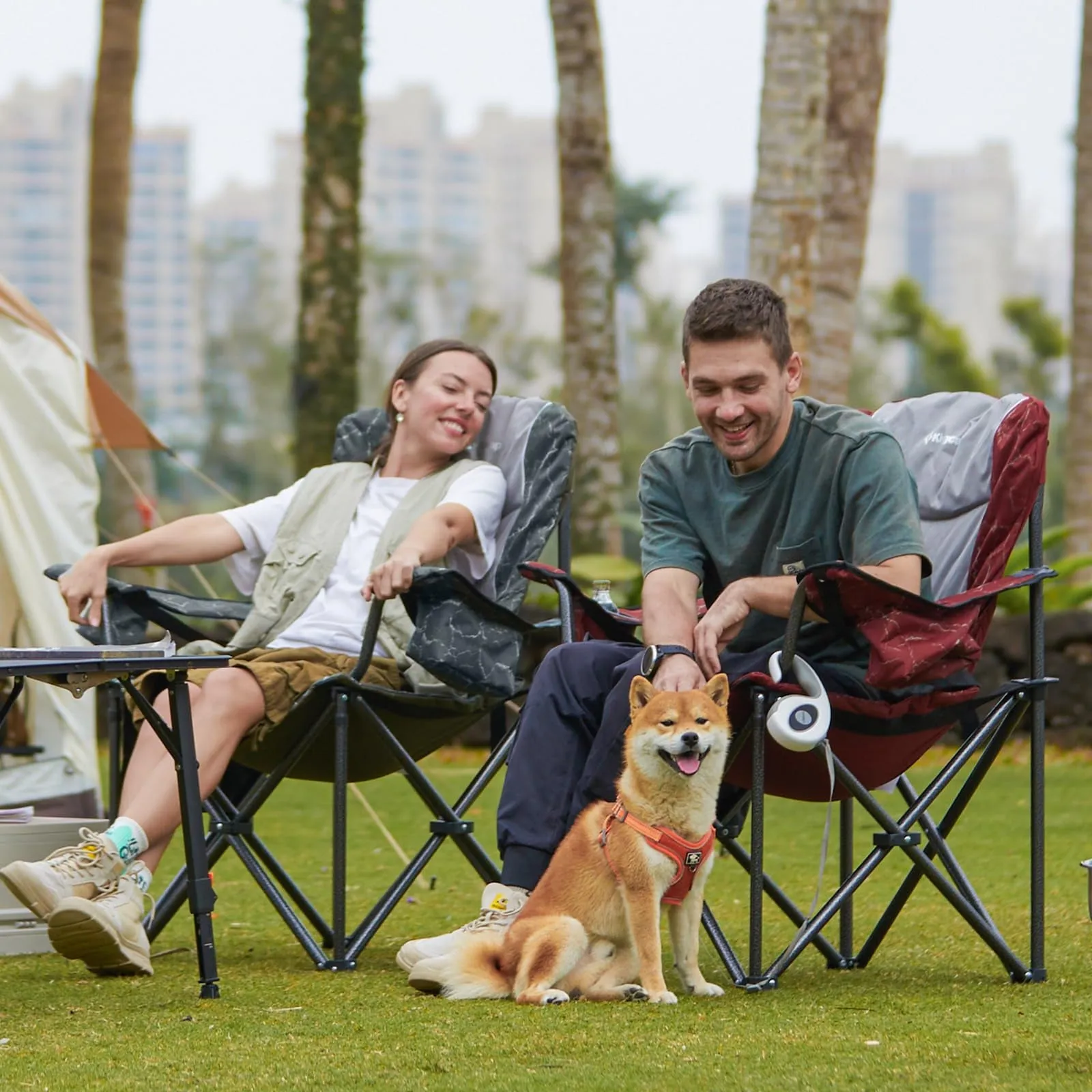 KingCamp JUNIPER C10 Oversized Folding Chair with Adjustable Lumbar Support